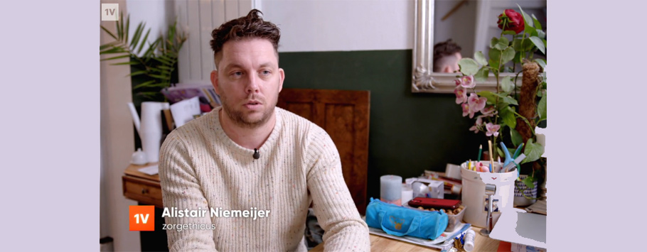 Screenshot van Alistair Niemijer bij EenVandaag