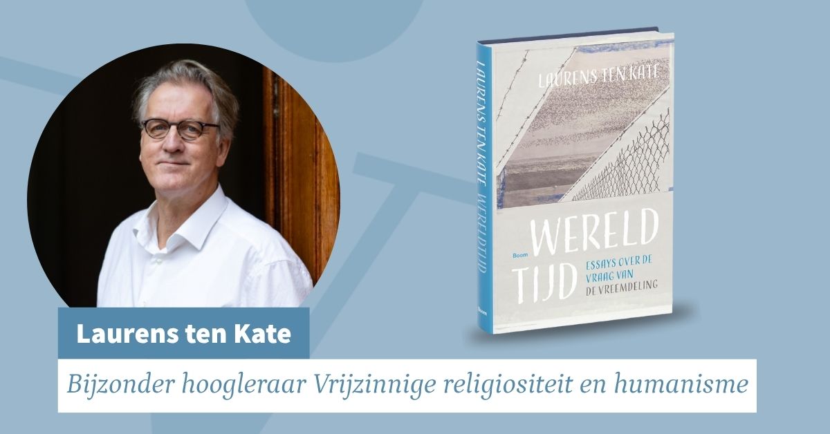 Laurens ten Kate met boek Wereldtijd