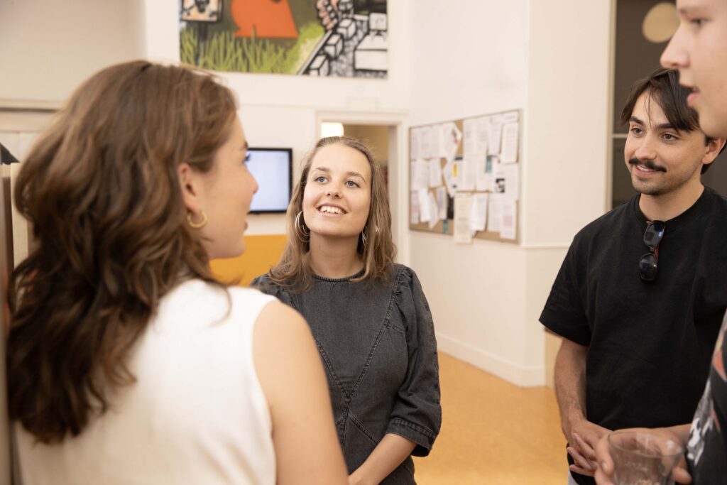 Studenten in gesprek