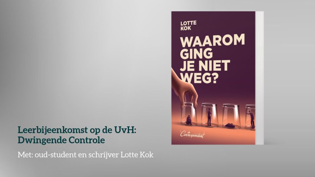 Voorkant van het boek 'Waarom ging je niet weg' van Lotte Kok met figuurtjes onder glas